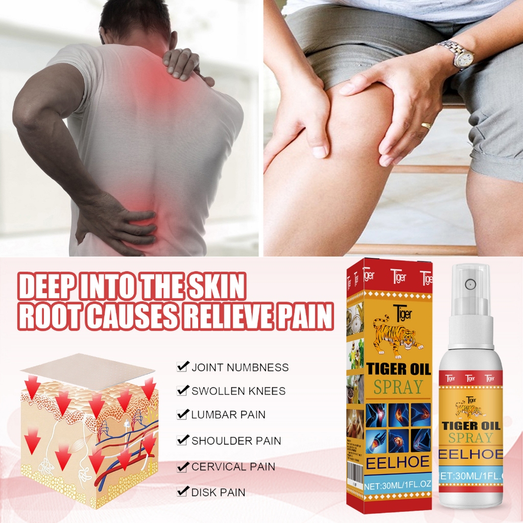 Jual EELHOE Tiger Oil Spray Joint Pain Spray 30ml Pain Relief Spray For ...