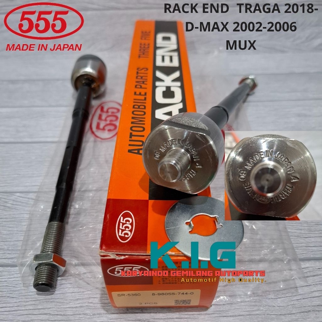 Jual RACK END LONG TIE ROD ISUZU TRAGA DMAX MUX MEREK 555 MADE IN JAPAN ...