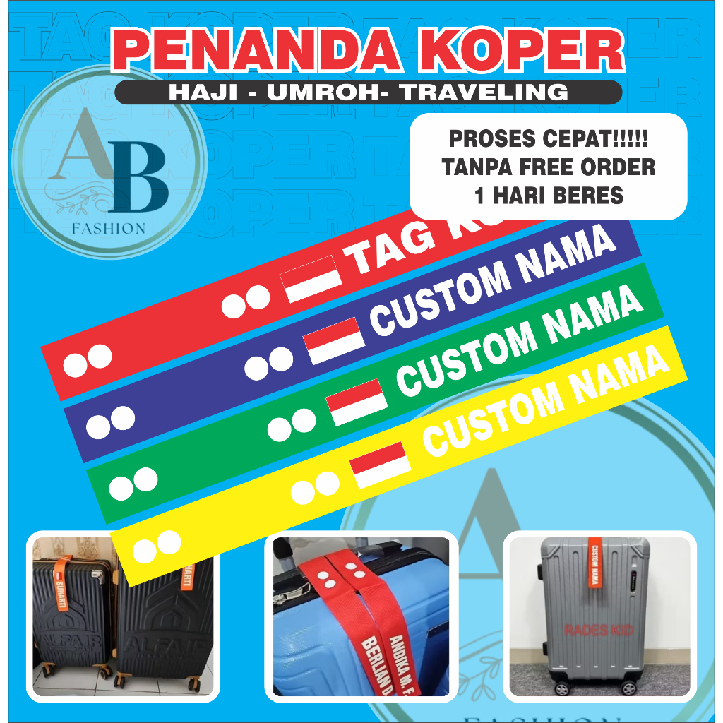 Jual TAG KOPER BAGGAGE TALI NAMA GANTUNGAN NAMA BISA CUSTOM HAJI UMROH ...