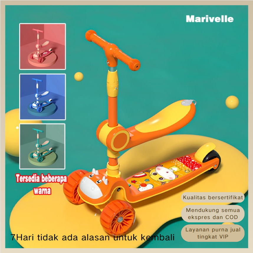 Jual Marivelle Skuter Anak Roda 3 Skuter Lipat 3 Roda dengan Tempat ...