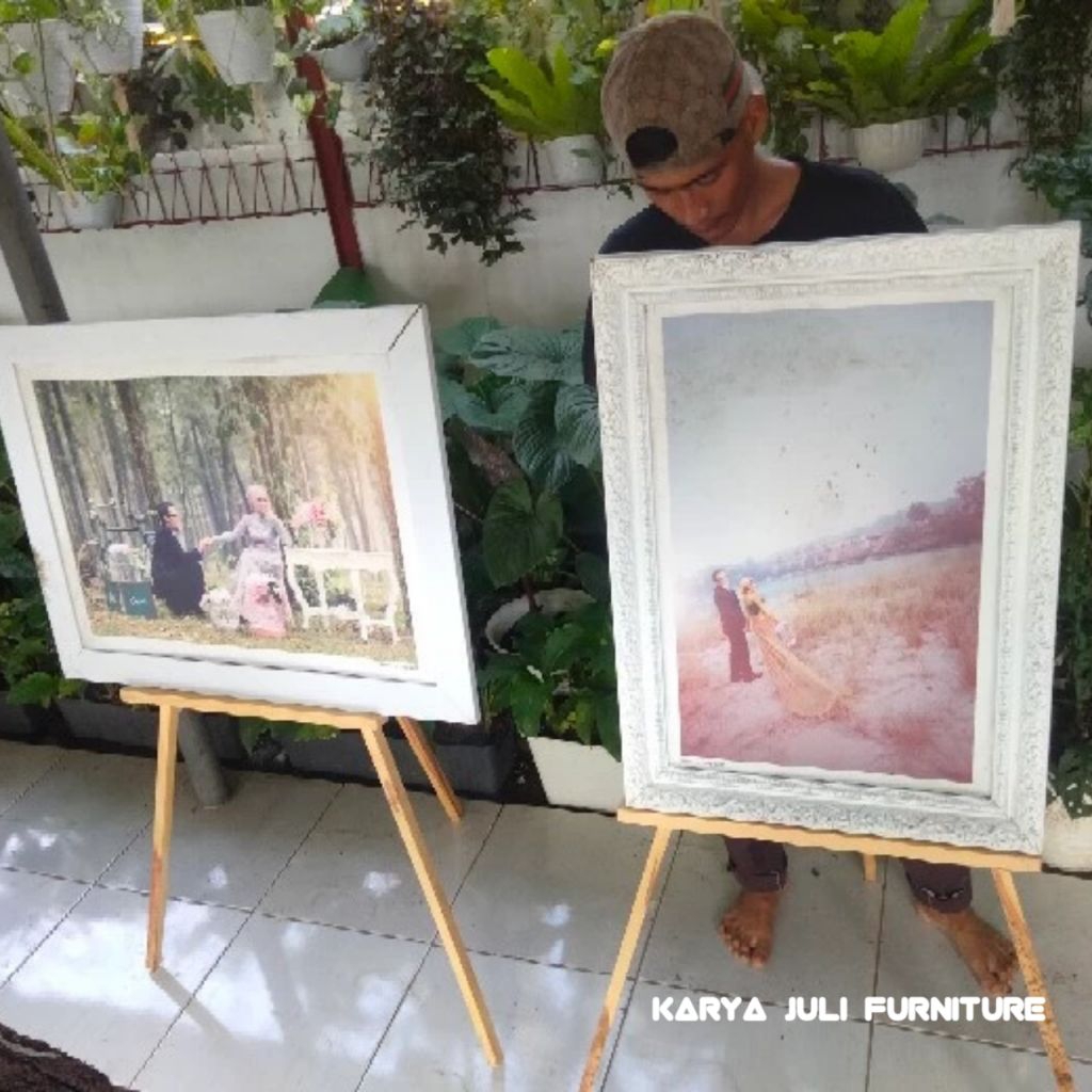 Jual Stand Foto Kayu / Standing Foto Kanvas / Tripod Frame Kayu Bingkai ...