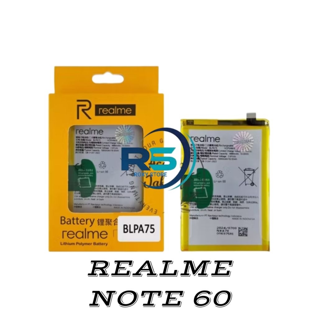 Jual BATERAI REALME NOTE 60 - RMX3933 BLPA75 ORIGINAL | Shopee Indonesia