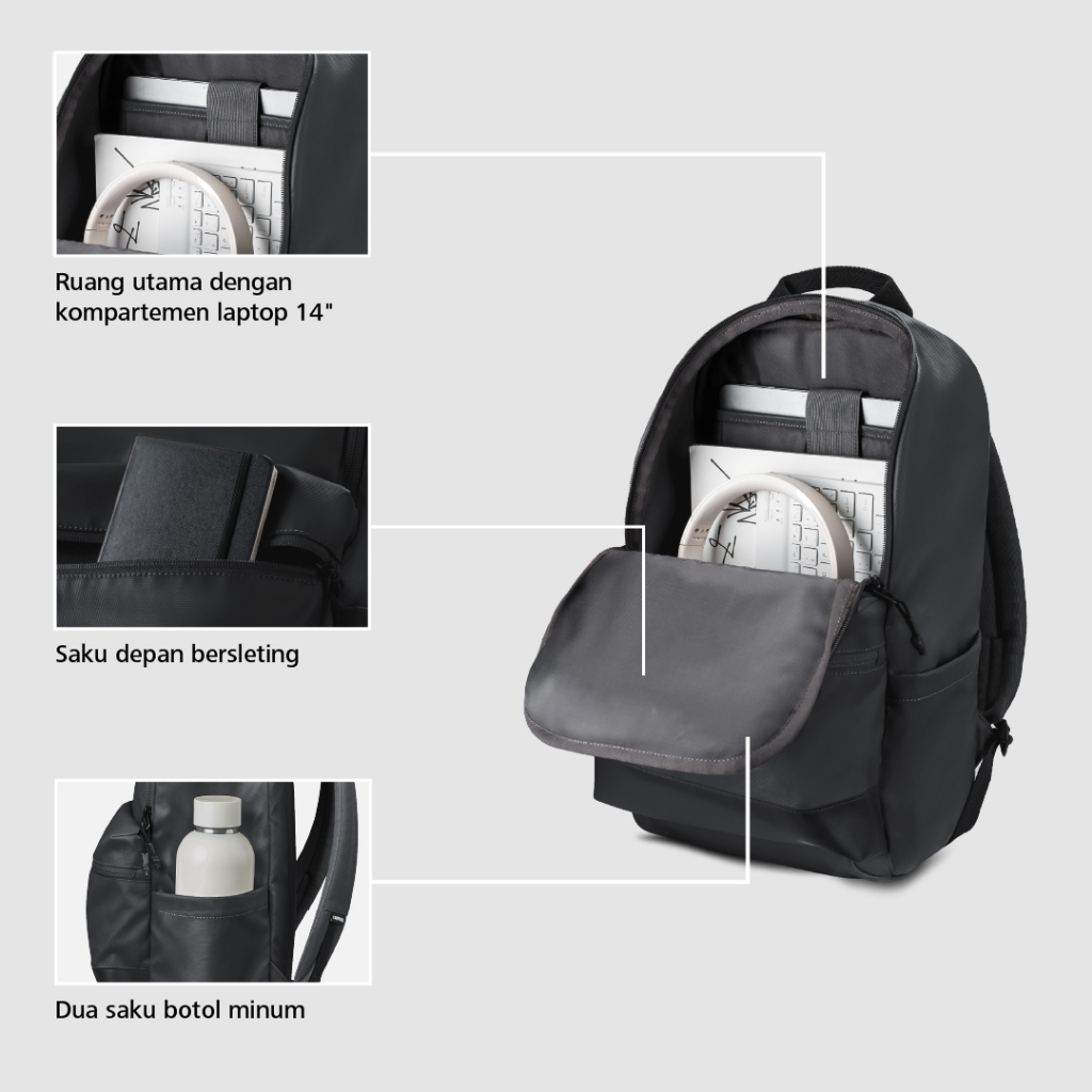 Jual Bodypack Paris 2.0 Laptop Backpack 14 Inch Tas Ransel Kerja Kuliah ...