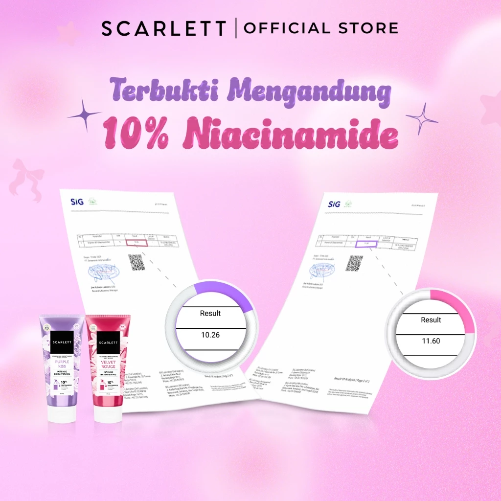 Scarlett Fragrance Serum Brightening Body 170ml Velvet Rouge dan Purple Kiss