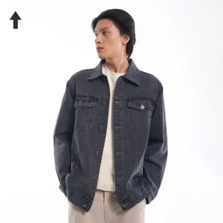 M231 Shift Jaket Denim Pria Dark Grey 0999A