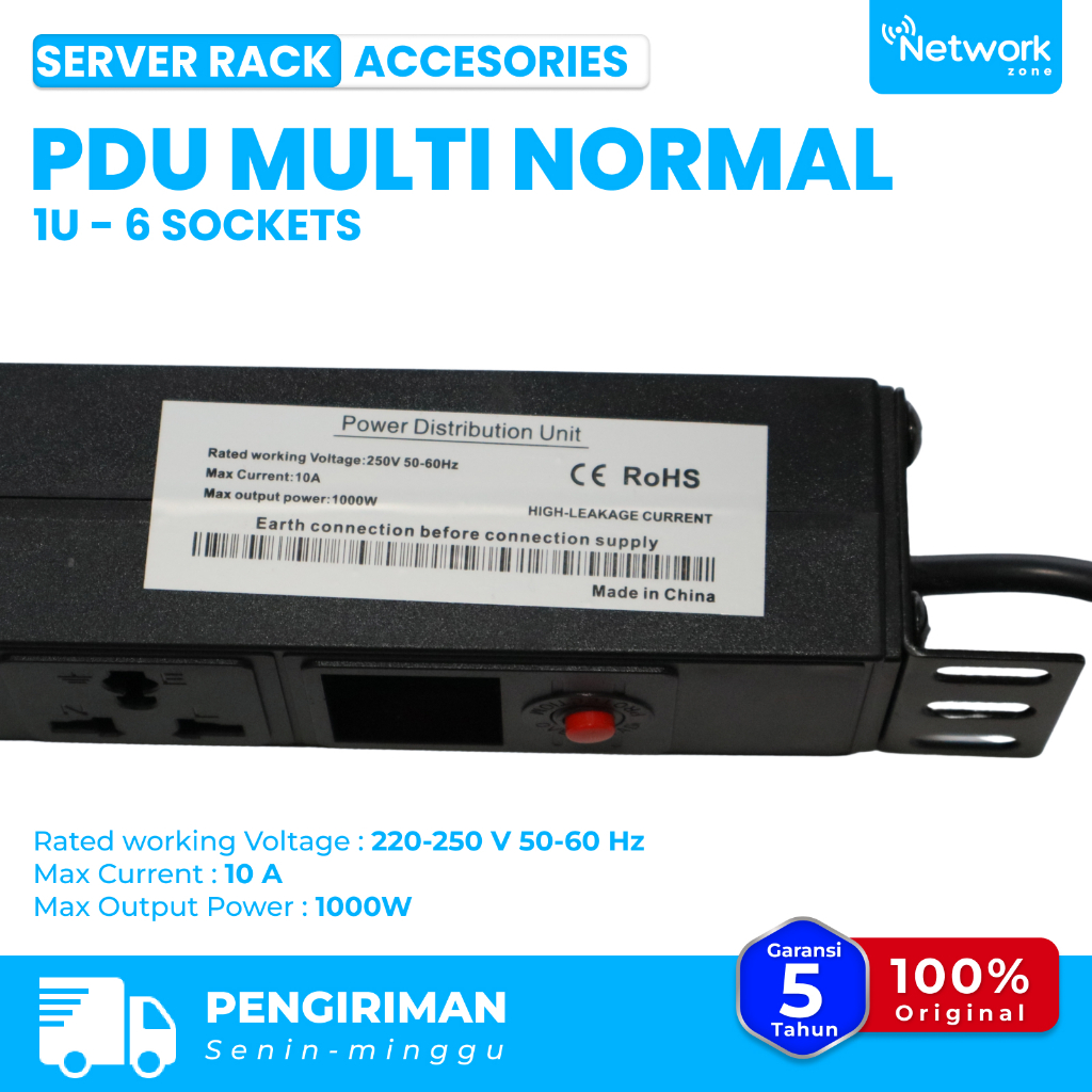 Jual PDU 6 Port Multi Socket 702 Multi Normal with Surge Protector ...