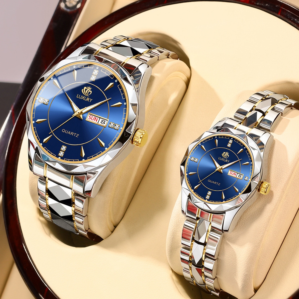 Jual TERMURAH Jam Tangan Couple LUXURY Original Rantai Full Stainless ...