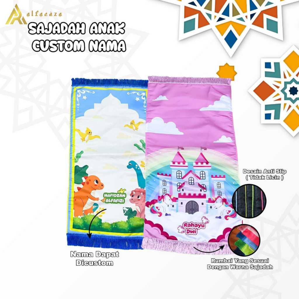 Jual Alfareza - Sajadah Rumbai Free Custom Nama Anak / Variasi 3 ...