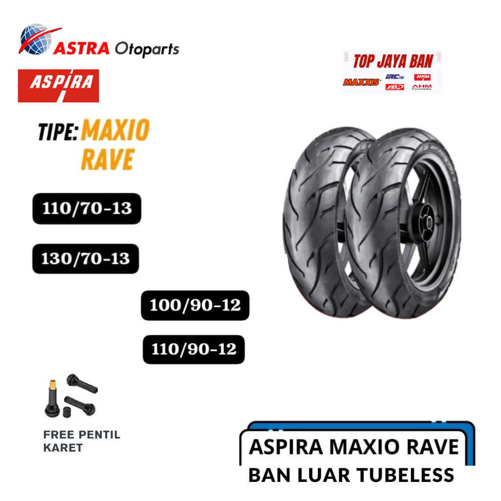 Jual Ban Motor Aspira Maxxio Rave Ban N-MAX Depan Belakang Ring 13 110/ ...