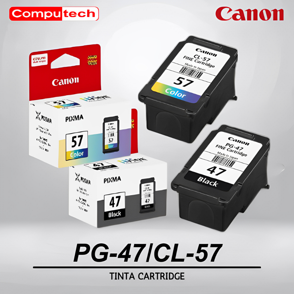 Jual Canon Tinta Cartridge Printer PG-47 Black CL-57 Colour Original ...