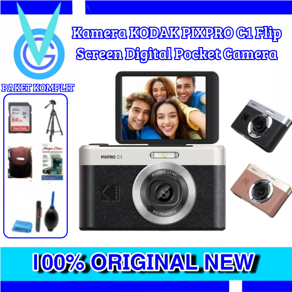 Jual Kamera KODAK PIXPRO C1 Flip Screen Digital Pocket Camera original ...
