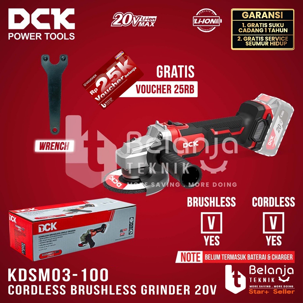 Jual MesinGerinda Baterai KDSM03-100 Z 4 Inch 20V Cordless Brushless ...