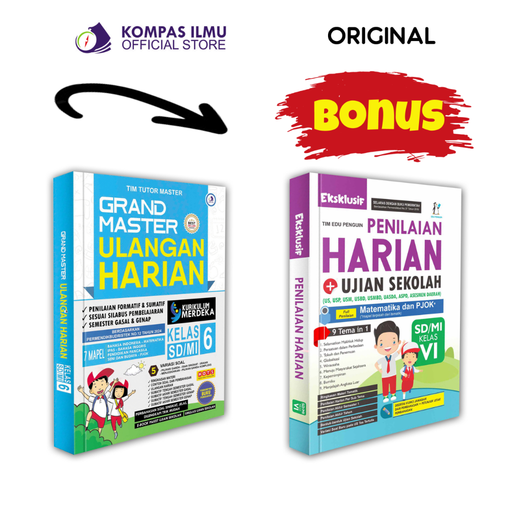 Jual Buku Ulangan Harian Kurikulum Merdeka SD Kelas 6 - GRAND MASTER ...