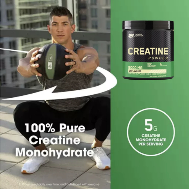 Jual ON CREATINE Powder Optimum Nutrition Creatine 300 gram | Shopee ...