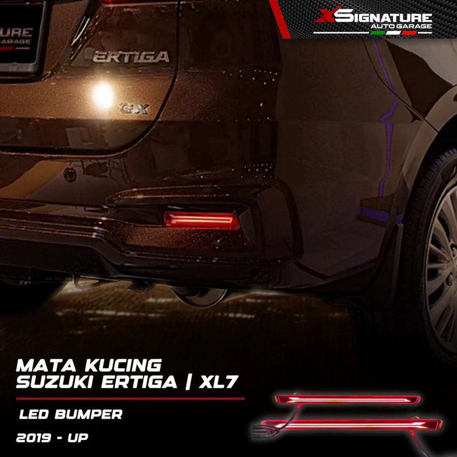SUZUKI ERTIGA XL7 (2019-UP) LED BUMPER 3 MODE - LED MATA KUCING - LED REFLECTOR BUMPER - DEFLEKTA BAMPER - (RED)