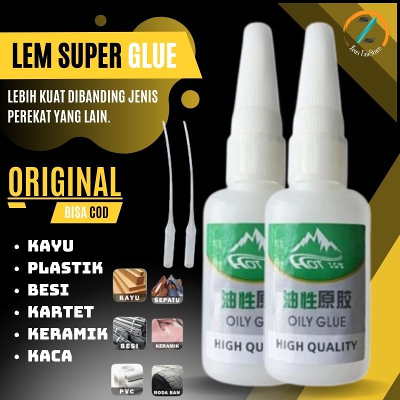Jual Lem Super Glue 50gr Perekat Kuat Lem Korea Sepatu Sandal Lem Setan ...