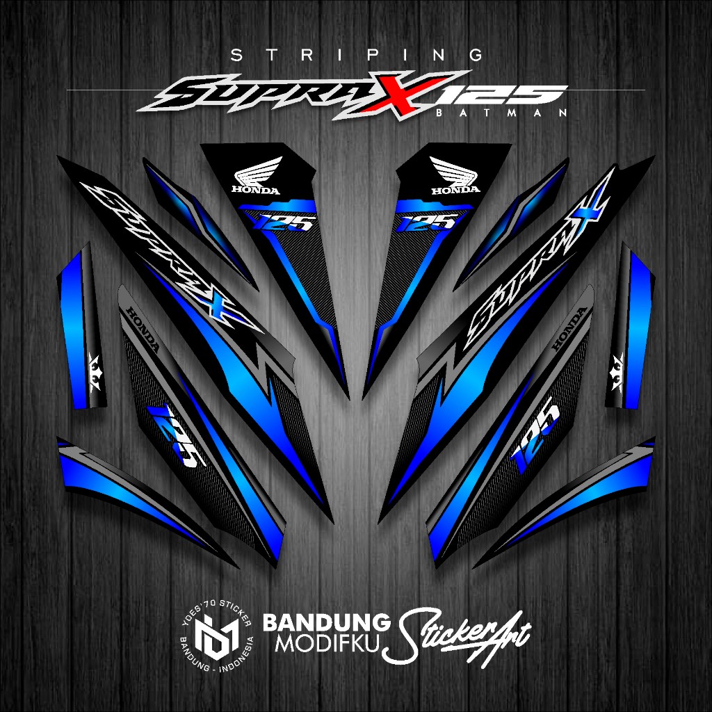 Jual STRIPING VARIASI SUPRA X 125R / MOTIF KRS 92 / STIKER SUPRA X 125 ...