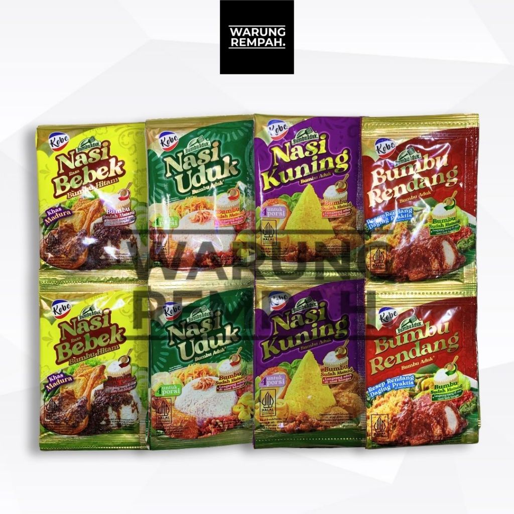 Jual Kobe Bumbu Aduk Instant Semua Rasa 1 Renceng Nasi Bebek Rendang ...