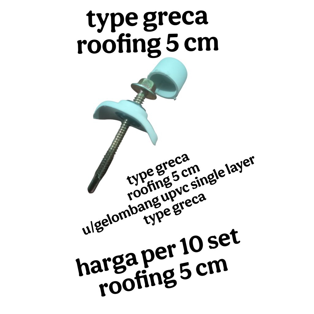 Jual 10 pcs@Baut roof seal alderon RS + baut roofing 5,5 cm /10 pcs ...