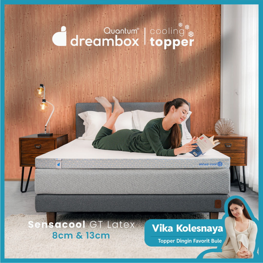 Jual Topper Kasur Dingin Quantum Dreambox SensaCool | Greentea Latex ...