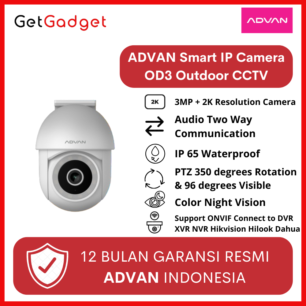 Jual IP Cam Advan OD3 Smart IP Camera Outdoor Wireless CCTV WIFI PTZ ...
