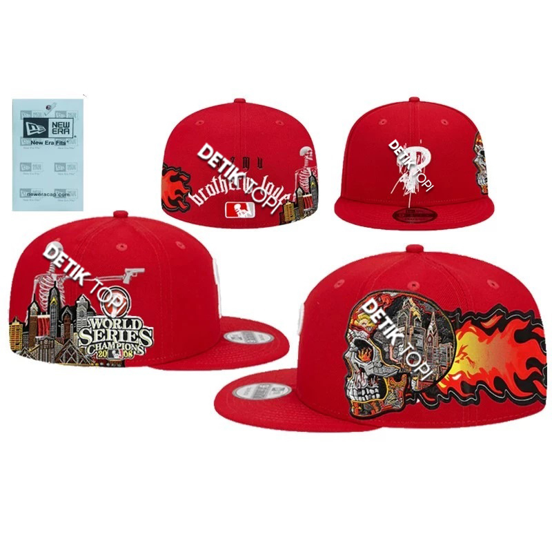 Jual Topi Fitted Philadelphia Phillies x NZMU Red White Merah Putih ...
