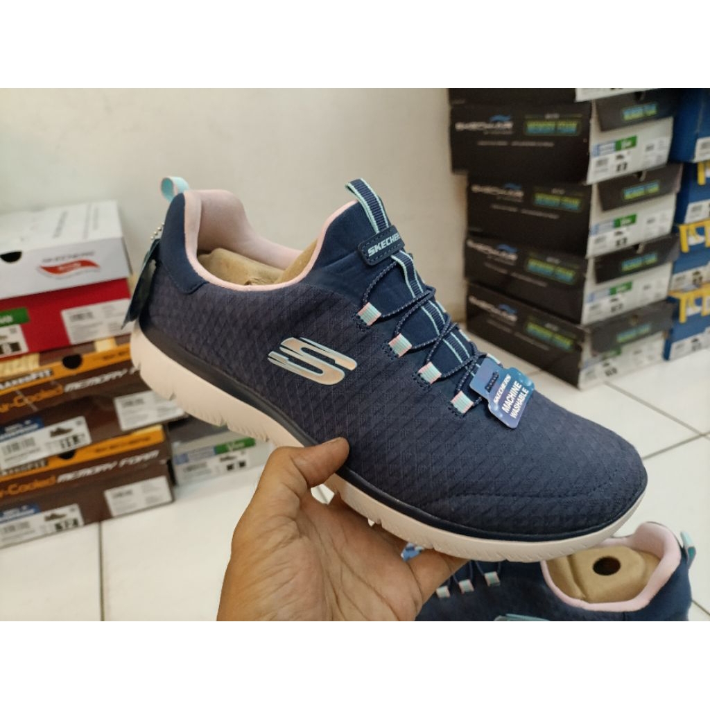 Jual Skechers 150257/NVMT Summits abstract vision (NAVY) | Shopee Indonesia