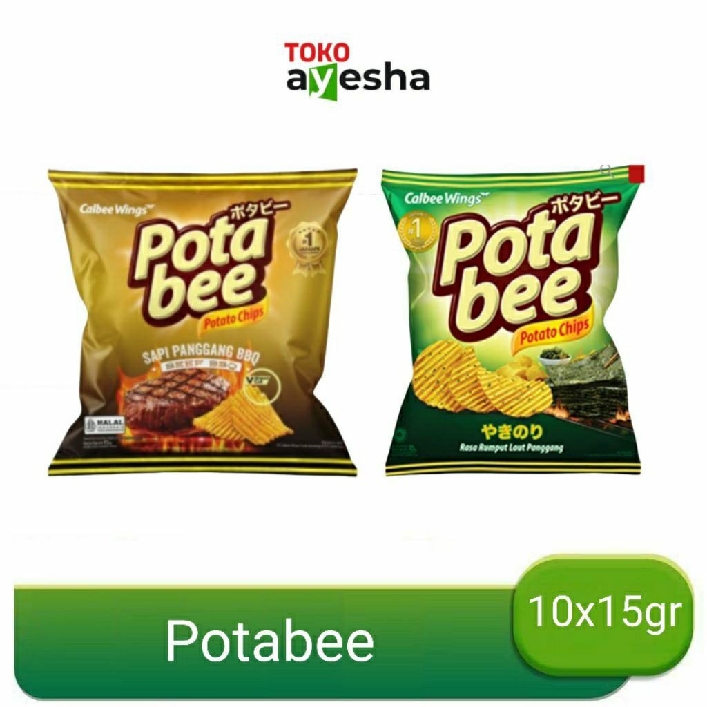 Jual Potabee Potato Chips 15 gr - 1 Renceng isi 10 bks | Shopee Indonesia