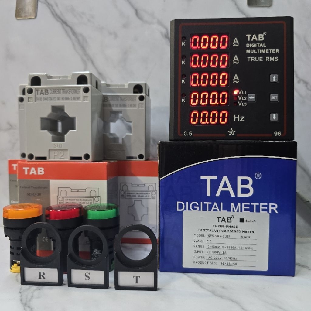 Jual TAB PAKET MURAH DIGITAL MULTIMETER 3UIF 3PHASE AVHZ + CT + PILOT ...