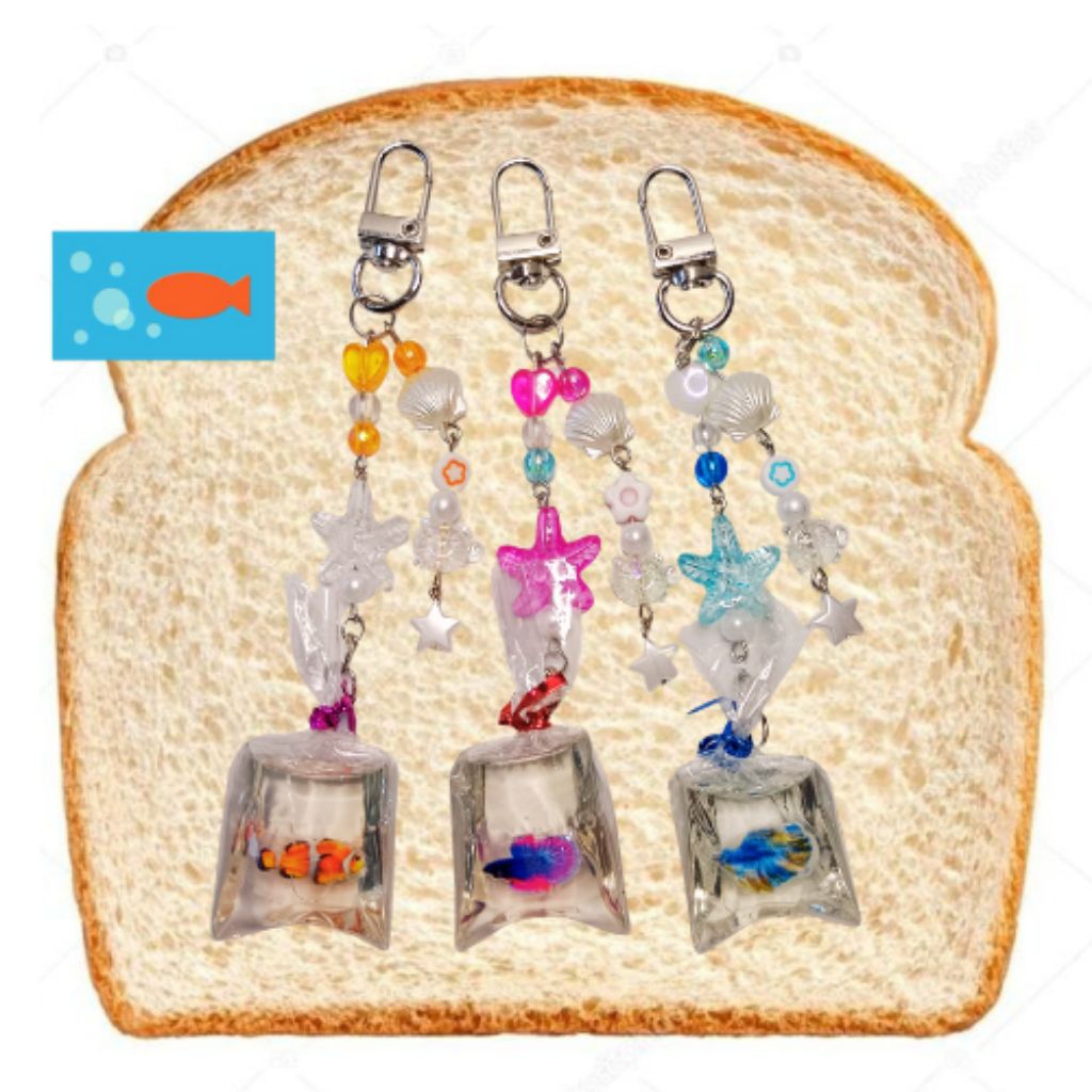 Jual Miniatur fish keychain/ keychain gemas | Shopee Indonesia