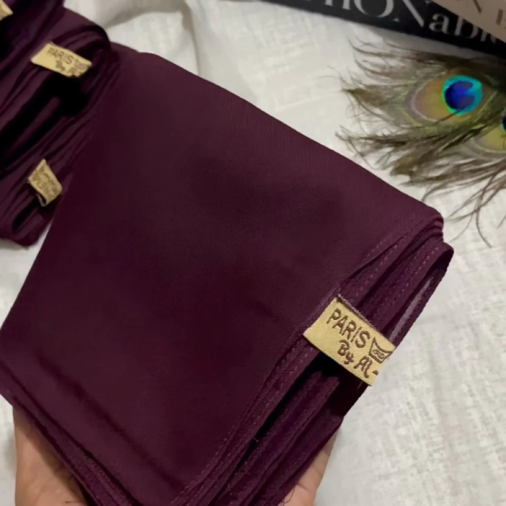 jilbab paris premium voal catton jahit tepi kerudung segi empat