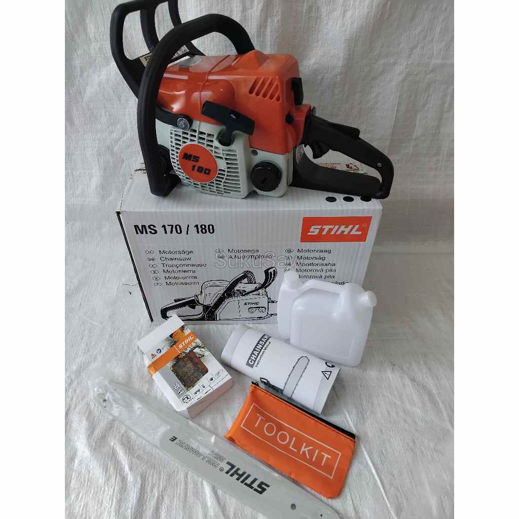 Jual MESIN CHAINSAW MS 180 STIHL 16 INCH PANJANG BAR 40CM RANTAI 27T ...