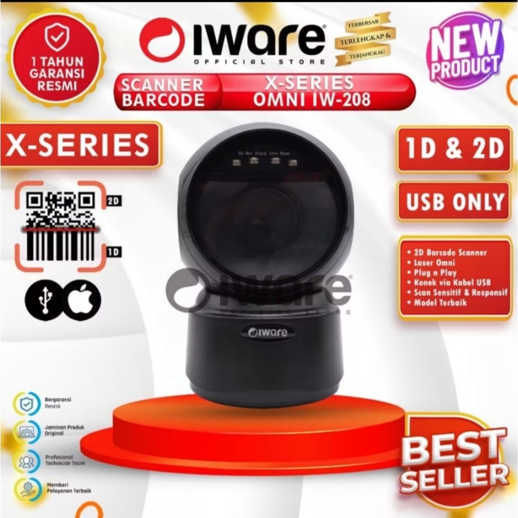 Jual Omni Scanner Barcode 1D 2D QR Code | Shopee Indonesia