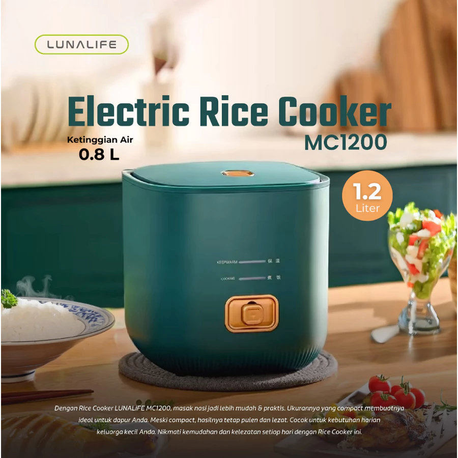 Jual [Toko Papatta] LUNALIFE Mini Rice Cooker 0.8L 200Watt Penanak Nasi ...