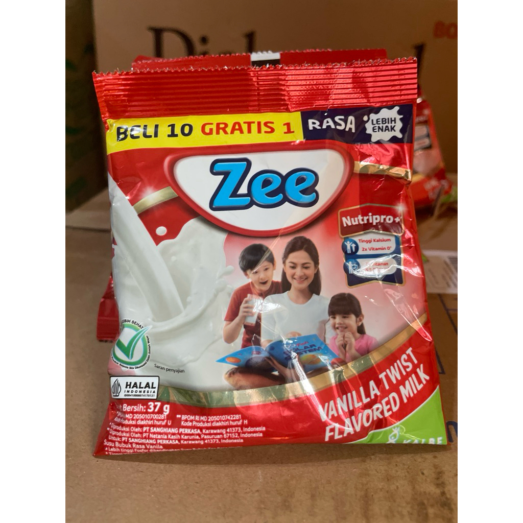 Jual SUSU ZEE RENCENG RASA VANILA TWIST MILK (37 GR x 11 SACHET ...