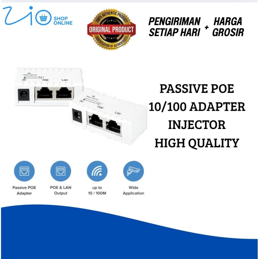 Jual Passive PoE 10/100 Adapter Injector | Shopee Indonesia