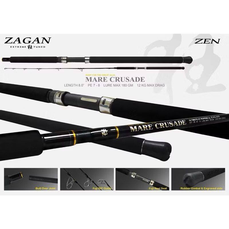 Jual Joran Zen X EA ZAGAN MARE CRUSADE Ultimate GT Popping Rod 802 - PE ...