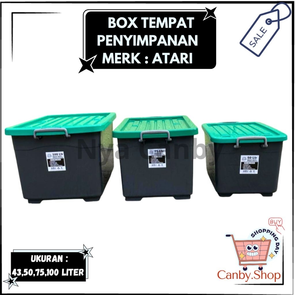 Jual Kontainer Box Roda Atari 43 50 75 100 Liter / Container Box ...