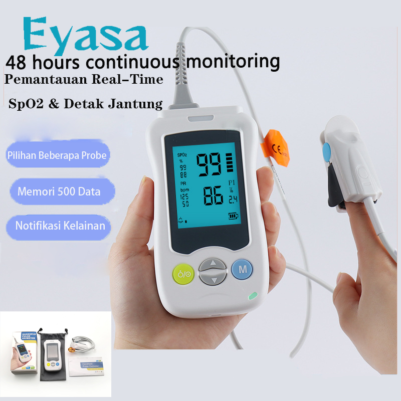 Jual [COD/Garansi] Handheld Pulse Oximeter Yonker YK-820 + Probe SpO2 ...