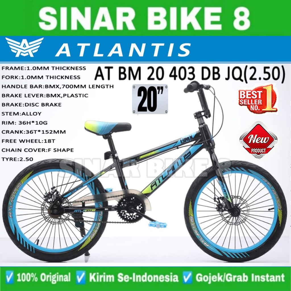 Jual Sepeda Anak Laki BMX ATLANTIS 403 DB (Rem Cakram) dan 410 (V-brake ...