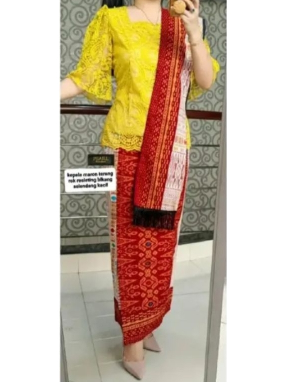 Jual Rok Span panjang Mewah Pakai Selendang/ Motif Ragi Piala/ Model ...
