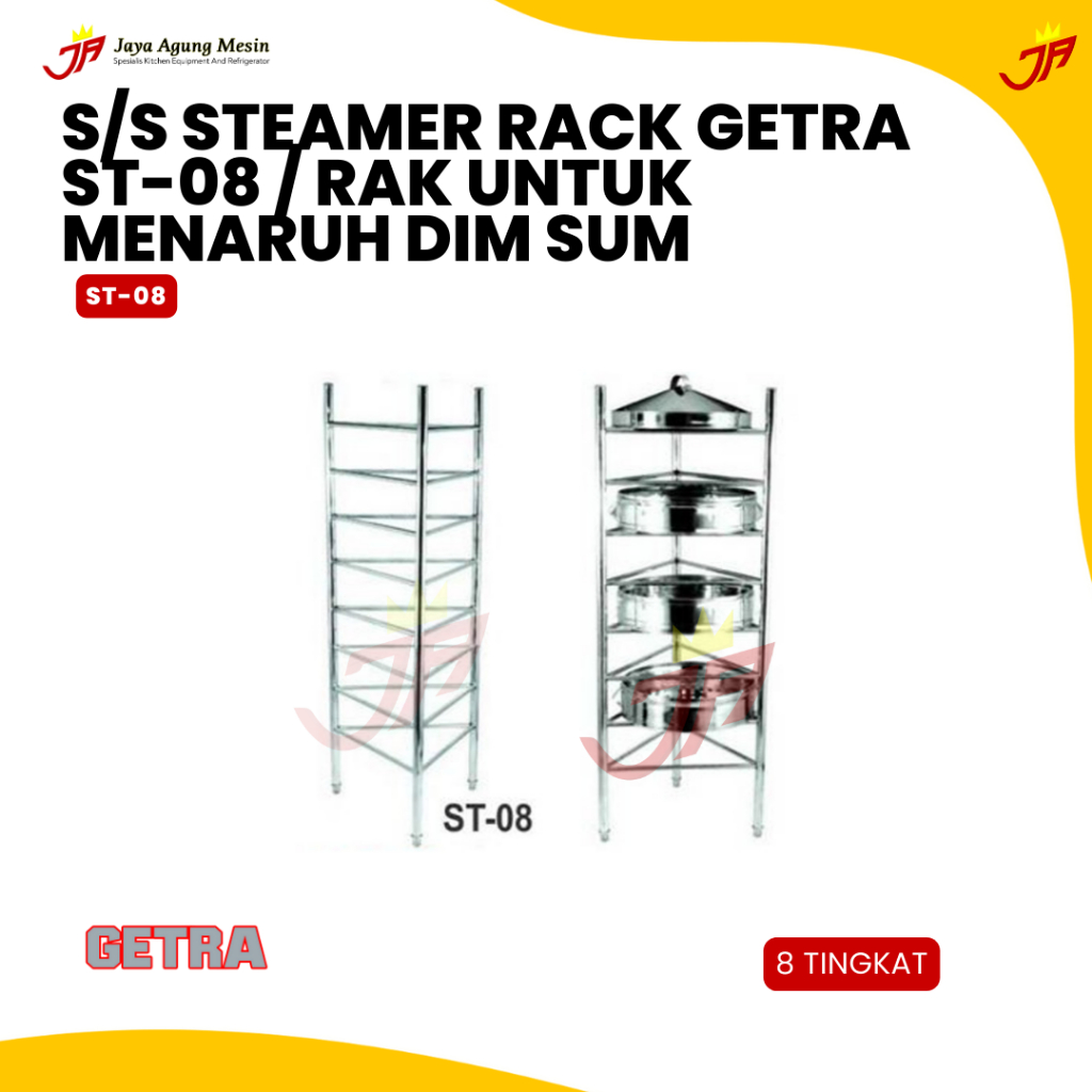 Jual GETRA S/S Steamer Rack ST-08 / Rak untuk Menaruh Dim Sum | Shopee ...