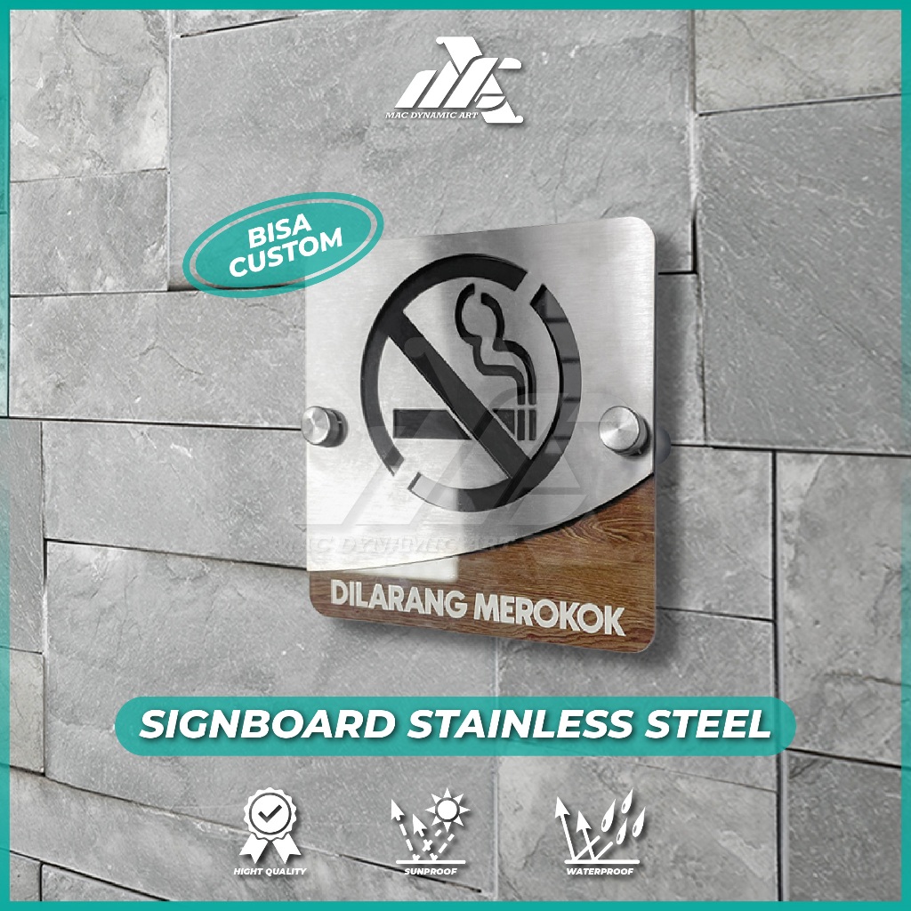 Jual SIGN BOARD STAINLESS STEEL KOMBINASI AKRILIK - SIGNAGE STAINLESS ...