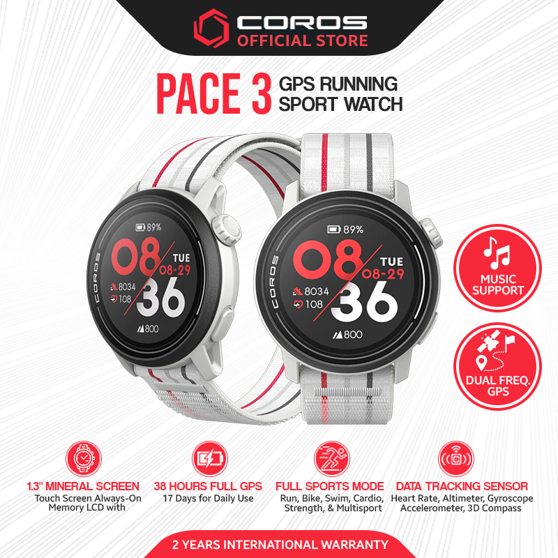 Jam Tangan Gps Cardio Coros Coros Watch Running Watch With Pace