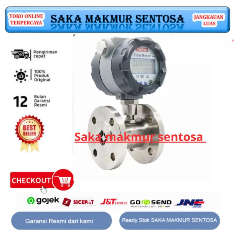 Jual Digital Turbine Flowmeter DN 2 inch 50mm G1 flange for fuel oil ...