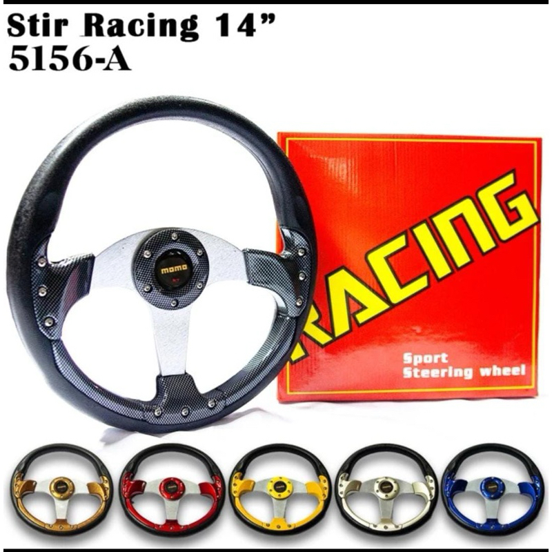 Jual Stir steer Racing import momo Setir racing universal 14 ukuran 14 ...