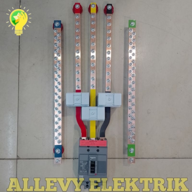 Jual BUSBAR 3X15 RST 40CM + BUSBAR 3X20 NETRAL+GROUND 40CM UNTUK MCCB ...