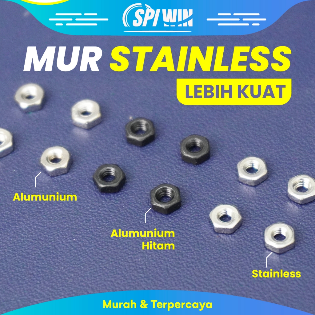Jual Mur Baut Tamiya M2 Alumunium Stainless 2MM | Shopee Indonesia