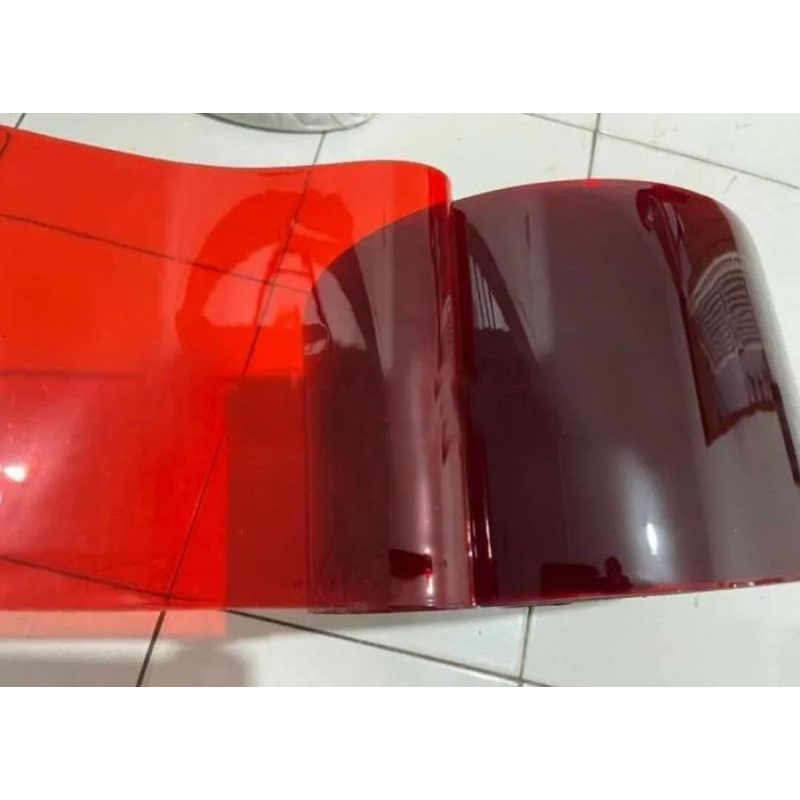 Jual Tirai pvc curtain merah uk. 2mm x 20cm x 50mtr / pvc strip curtain ...