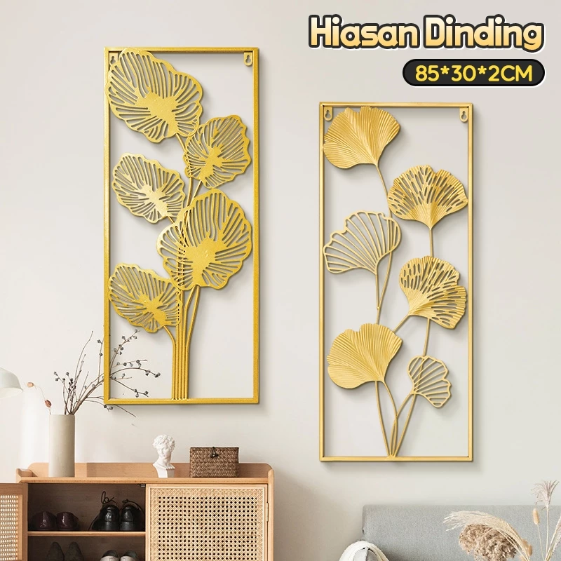 Hiasan Dinding Besi Bunga Daun